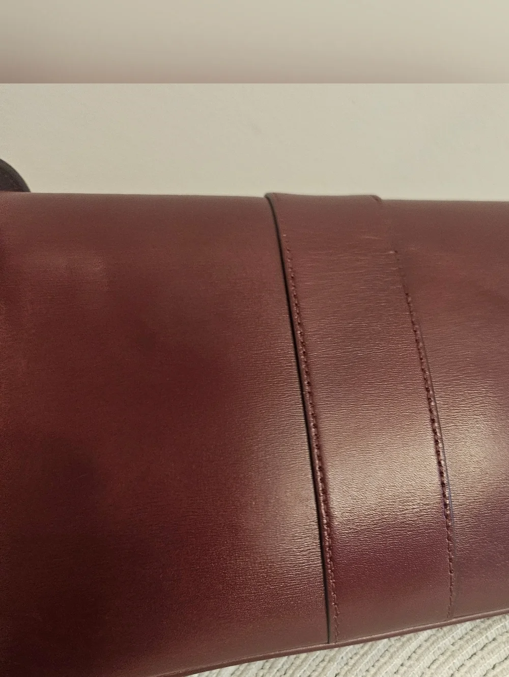 Gucci Arli Shoulder Bag Burgundy Leather Large GG Logo - Picture 11 of 14